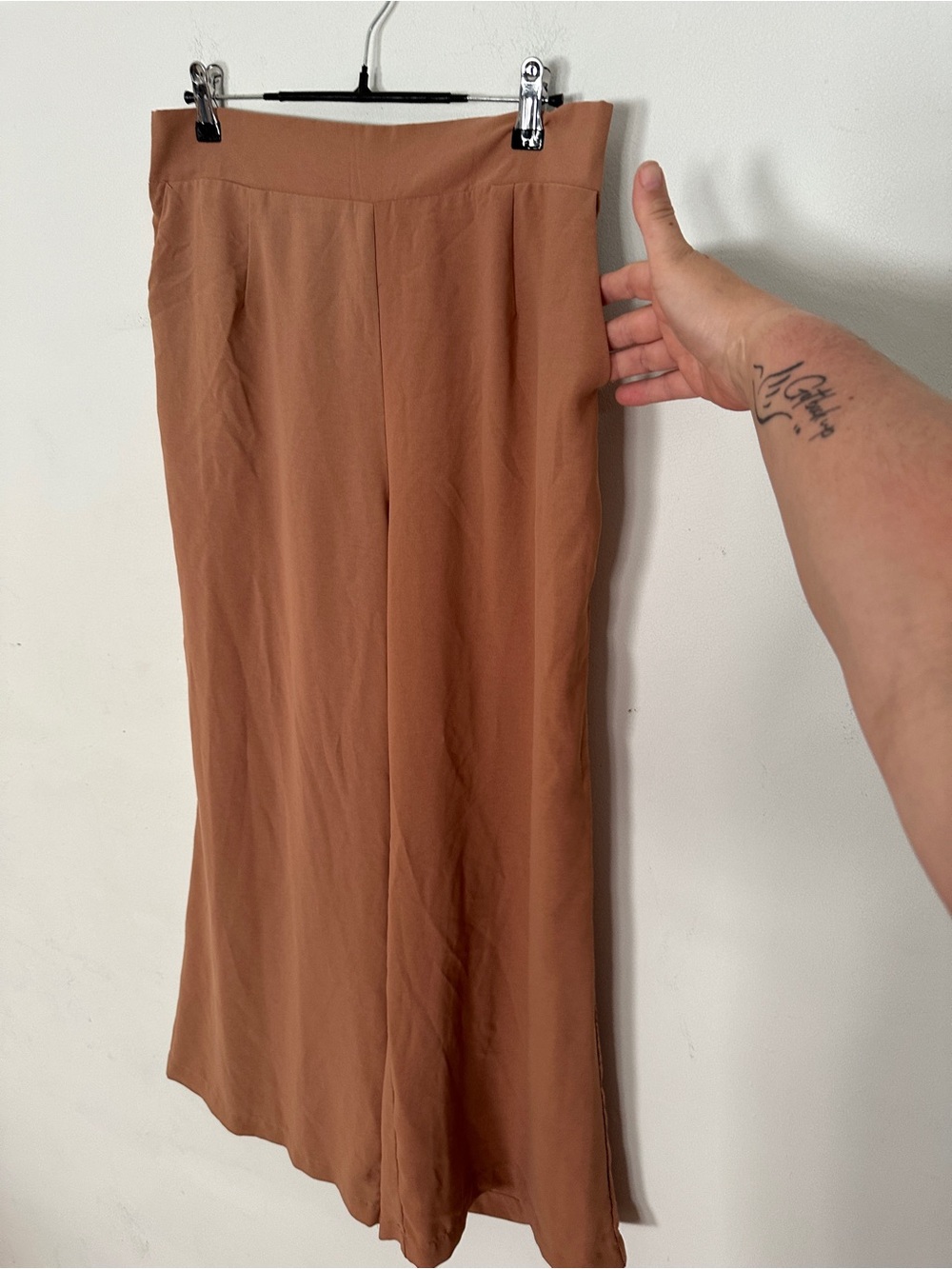 JODIFL Smocked Waist Midi Skirt in Warm Tan